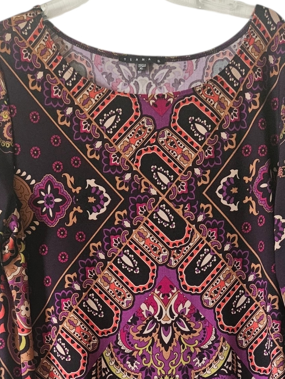 Tiana B Floral Paisley Shift Dress Women XL - Picture 2 of 2